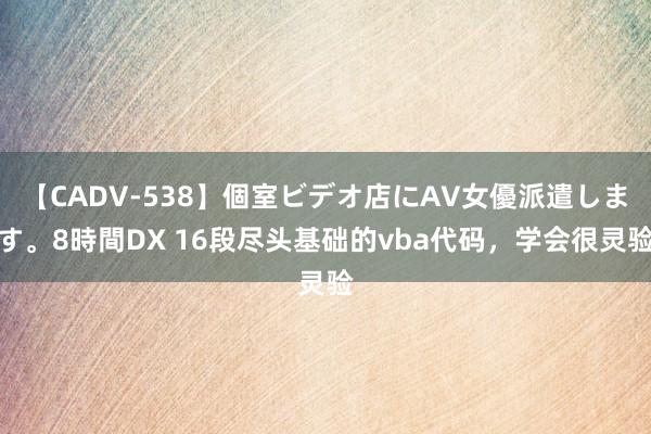   【CADV-538】個室ビデオ店にAV女優派遣します。8時間DX 16段尽头基础的vba代码，学会很灵验